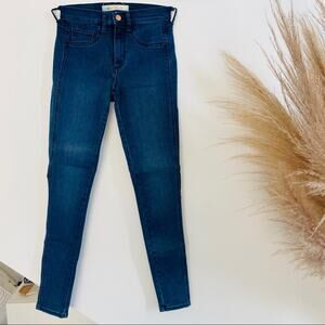 GAP High Rise Waisted Easy Leggings Dark Mid Blue Wash Skinny Denim Jeans 26